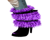 lavender fur boots