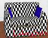 checkered couch