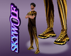 Sneakers black-gold