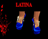 shoe blue and cross