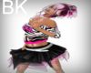 BK-pink/black skirt