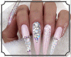 Pink Diam. Nails + Rings