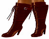 Red Lace-Up Boots