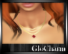 Glo*Ruby & Gold Necklace