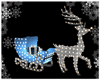 Winter Blue Sleigh/deer