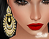 white-gold earring+tika