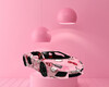pink kitty car