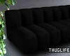 Wavy Black Sofa
