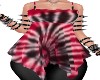 red blk wht tyedye top