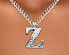 Z Letter Necklace Silver