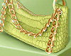 Green Bag + Gold Chain