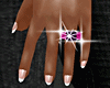 PINK & PURPLE DIAM RING