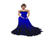 royal blue feather gown