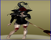 Flying Witch w Broom Halloween Costumes Female Avatars