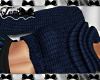 Blue Wool Cowl Sweater