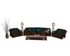 Brown and Teal Couch