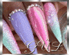 Rainbow Diamond Nails