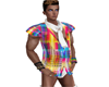 Neon Plaid Mesh Tee