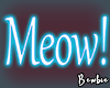 Meow Neon Sign Blue
