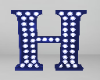 Royal Blue Letter H