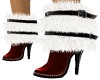 Red Furry Boots w/Gems