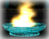 Teal Night Fire Bowl
