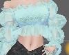 A~ Teal Frilled Bodice