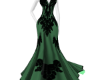 Elegant Green Black Gown