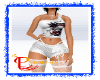 WHITE SKULL SHORTS