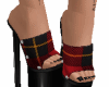 Plaid Heels Red