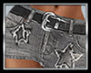 ! Grey Belted Denim Mini
