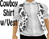 Cowboy Shirt w/Vest Wh