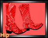 [Hb] Red Snakeskin Boots