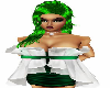 (SA)wht/Green Dress
