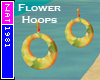 Sunset Flower Hoops