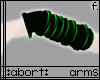 :a: Green PVC Armwarmers