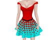 Halftone Red Cyan Dress