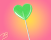 Green Heart Lollipop