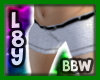 L8y* BBW White Shorts