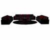 Black&Red LivingRoom Set