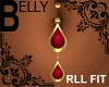 Red Ruby Teardrop Belly