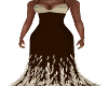 Gi-Brown Feather Gown