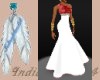 (i64)Design Gown red/whi