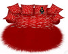 red comfy cozy couch