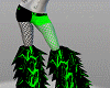 Green Black Rave Pants