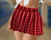 Red Plaid Skirt Sm
