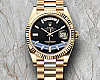 RLX Gold Blk Baguette