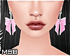 B | Pink Ribbon Earrings