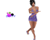 Purple sequin dress