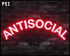 Antisocial Neon Sign
